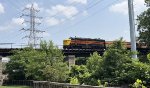 CVSR 6777 leads train 13 north out of Akron.